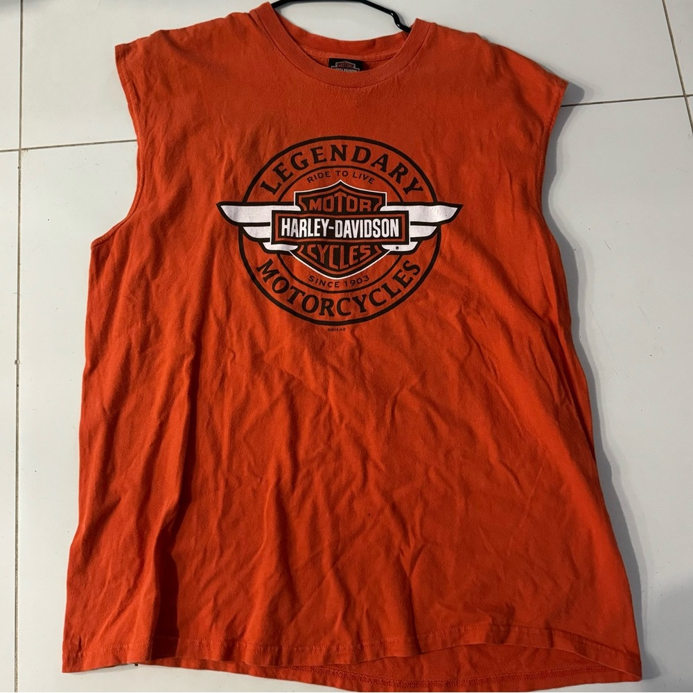 Harley Davidson Men's Orange Vest